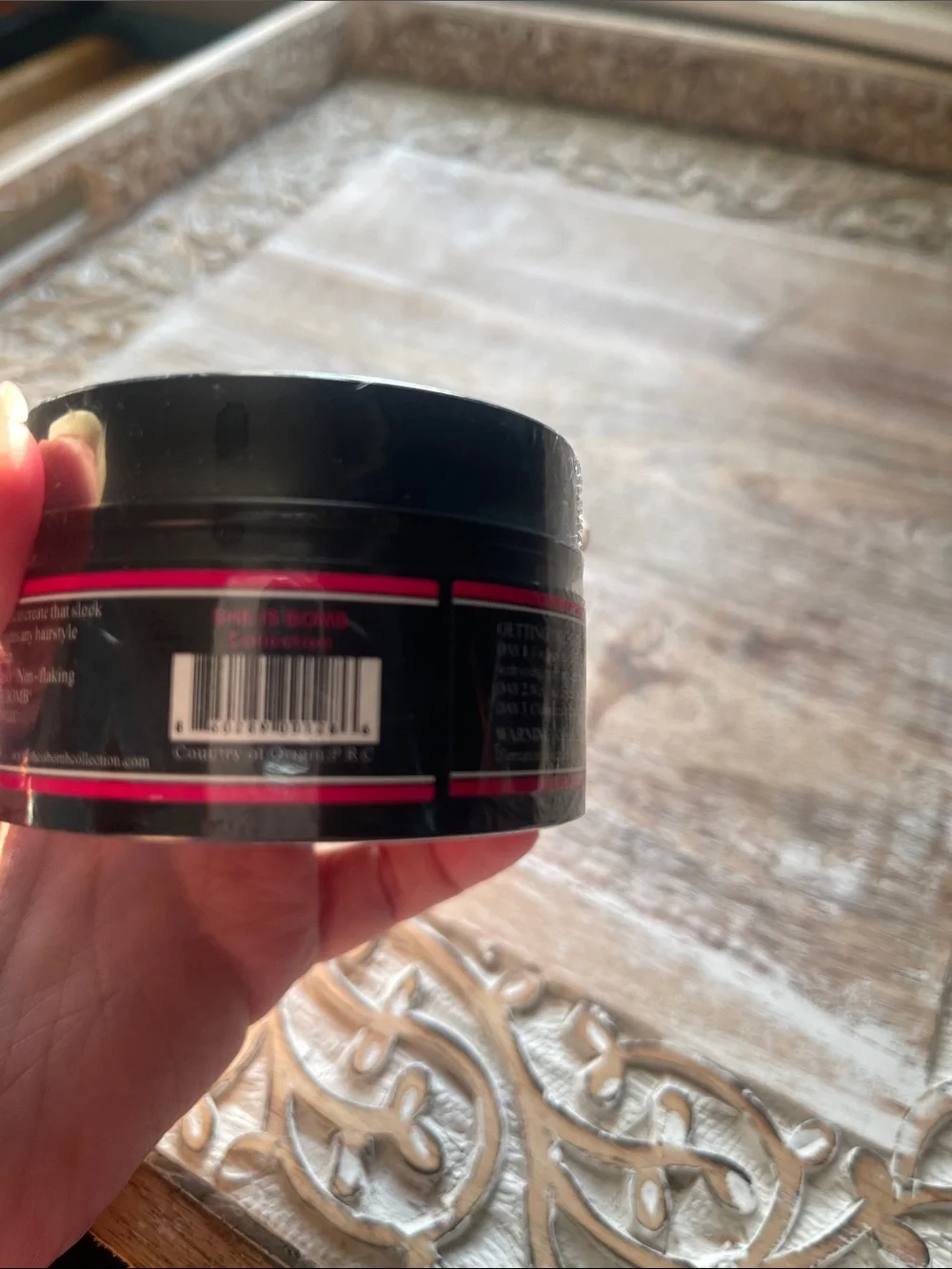 Edge Control Gel — Black/Pink